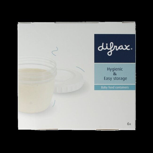 Difrax Voeding bewaarbakjes 6 Stuks
