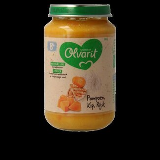 Olvarit Pompoen kip rijst 8M14 200 Gram