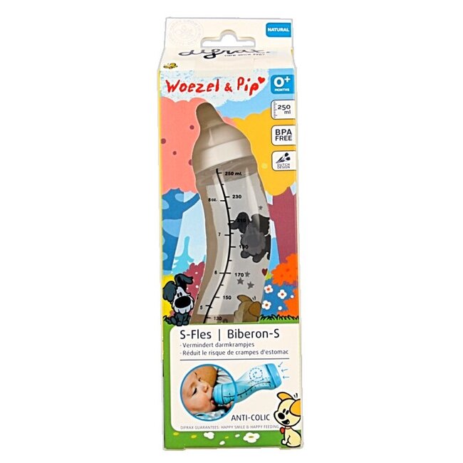 S-fles 250ml Woezel & Pip  1 Stuks