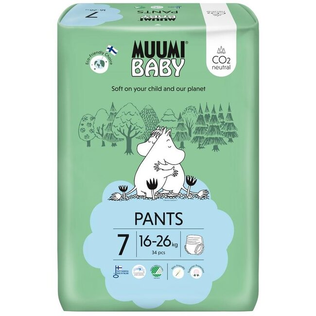 Ecologische luierbroekjes maat 7 XL 16-26kg 34 Stuks