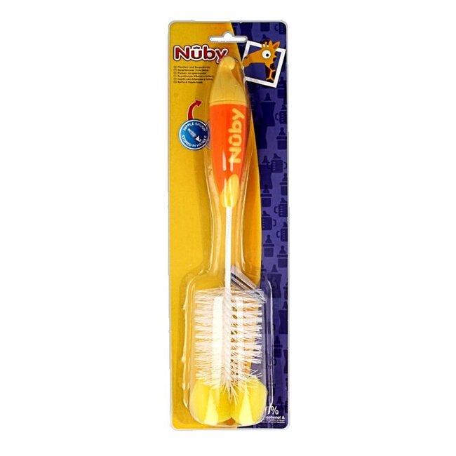 Nuby Flessenborstel met kleine speenborstel & sponsje 1 Stuks