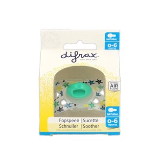 Difrax Fopspeen natural 0-6 maanden assorti  1 Stuks