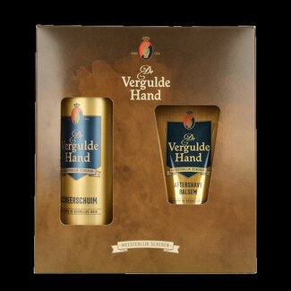 Vergulde Hand Geschenkverpakking scheerschuim en aftershave  1 Set