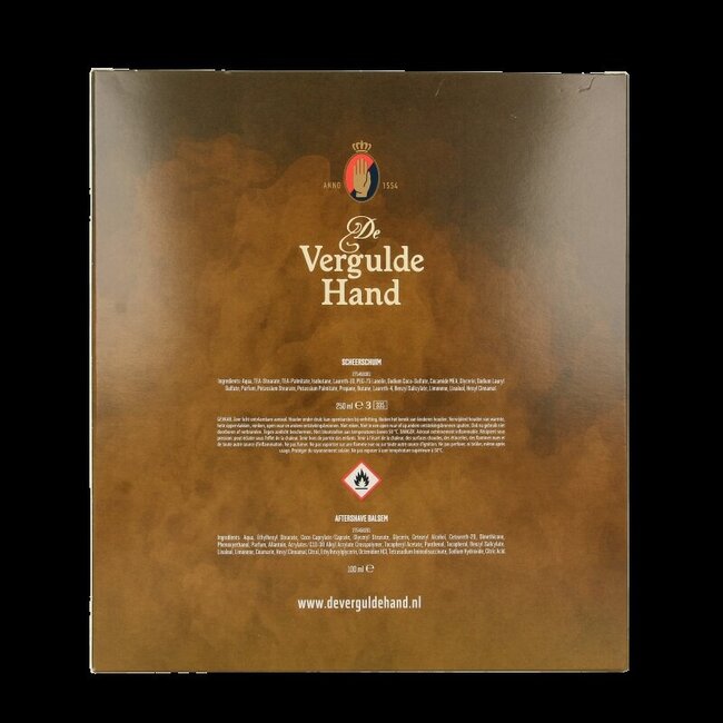 Vergulde Hand Geschenkverpakking scheerschuim en aftershave  1 Set