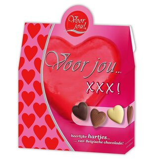 Voor Jou! Cadeau doos hartjes XXX 100 Gram