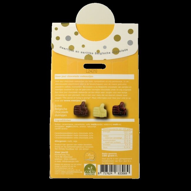 Voor Jou! Cadeau doos young duimpjes topper 100 Gram