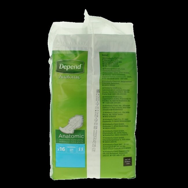 Depend Anatomic normaal 16 Stuks