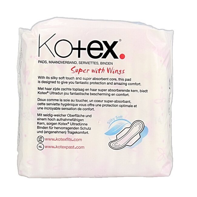Kotex Ultra Super Plus avec ailettes 12 pièces