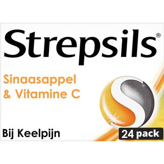 Strepsils Strepsils Sinaasappel / Vitamine C 24 Zuigtabletten