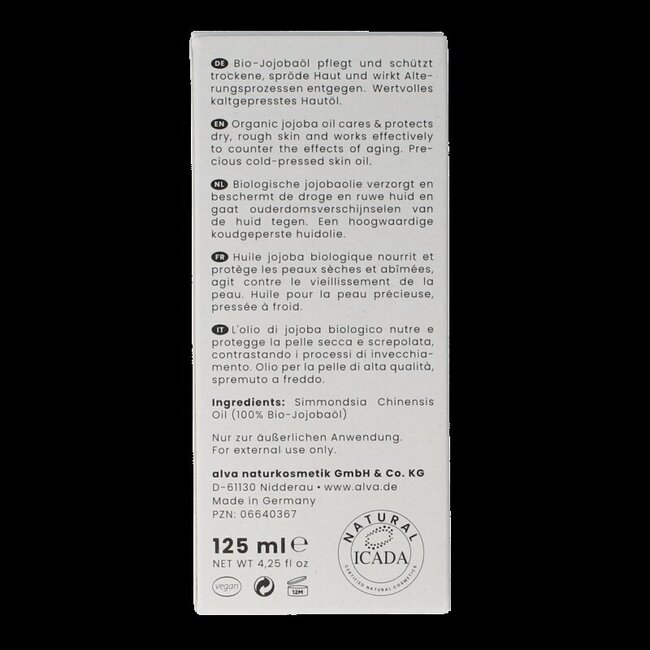 Alva Jojoba olie 125 Milliliter