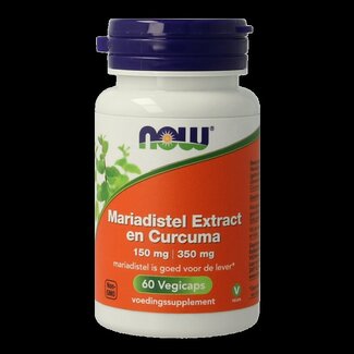 NOW NOW Mariadistel extract en curcuma 60 Vegetarische capsules