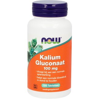 NOW NOW Kalium gluconaat 100mg 100 Tabletten