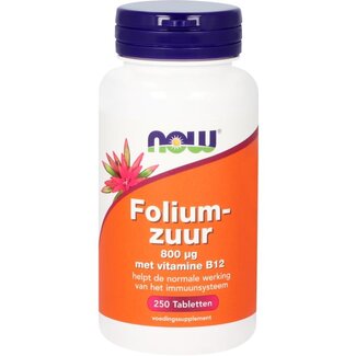 NOW NOW Foliumzuur 800mcg 250 Tabletten