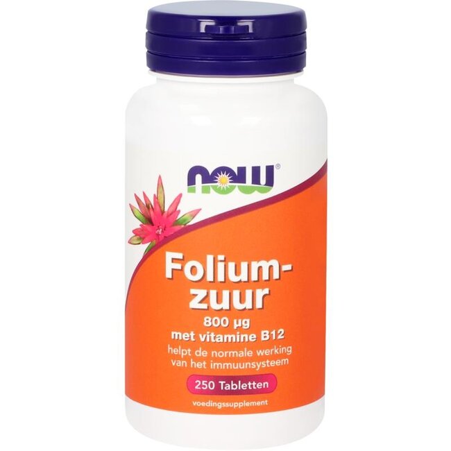 NOW Foliumzuur 800mcg 250 Tabletten