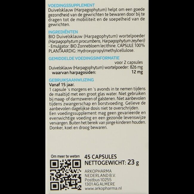 Arkocaps Harpagophytum Bio 45 Gélules