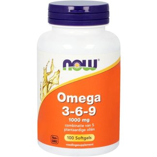 NOW NOW Omega 3-6-9 1000mg 100 Softgels