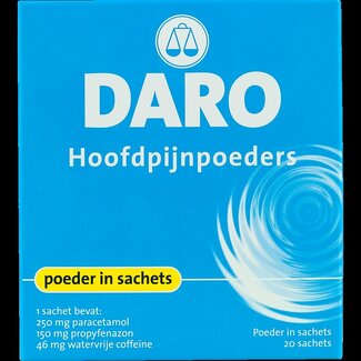 Daro Daro Poudres contre les maux de tête 20 sachets