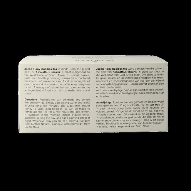 Jacob Hooy Rooibosthee sakkies 80 Zakjes