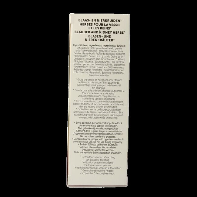Jacob Hooy Blaas en nierkruiden kruidendrank 20 Zakjes