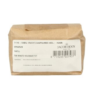 Jacob Hooy Jacob Hooy Sabal vruchten/zaagpalmbes 250 Gram