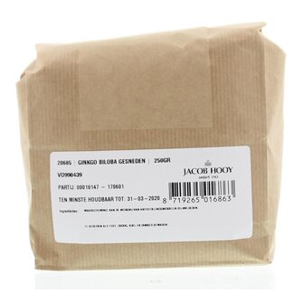 Jacob Hooy Jacob Hooy Ginkgo biloba gesneden 250 Gram