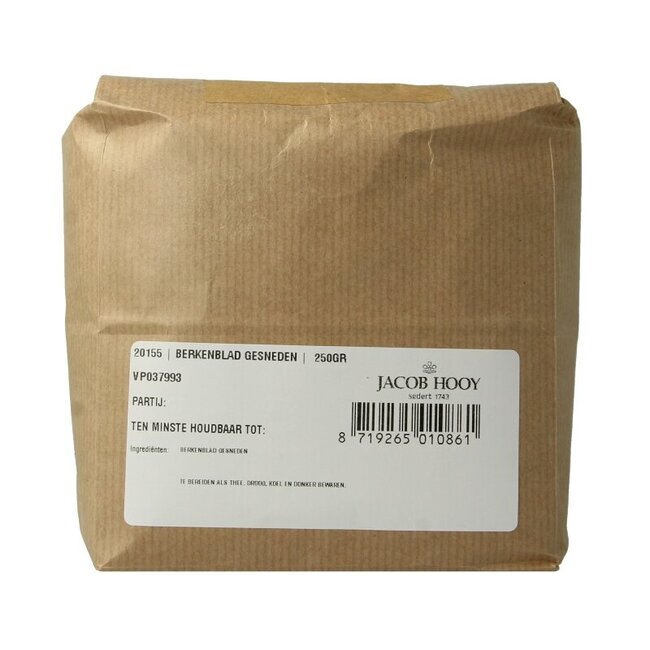 Jacob Hooy Berkenblad gesneden 250 Gram