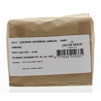 Jacob Hooy Jacob Hooy Aziatische waternavel gemalen 250 Gram