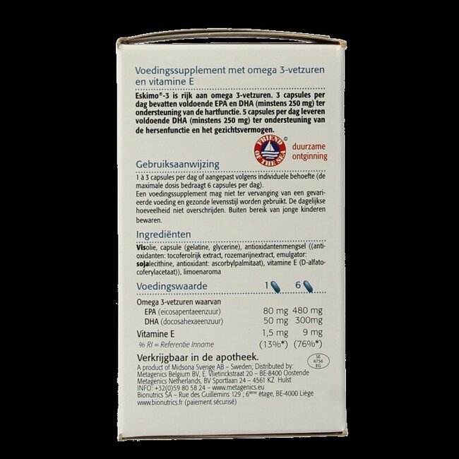 Metagenics Eskimo 3 105 Capsules