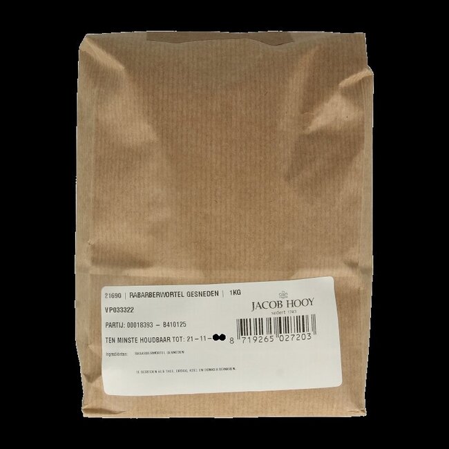 Jacob Hooy Rabarberwortel gesneden 1 Kilogram