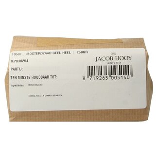 Jacob Hooy Jacob Hooy Graines de moutarde jaune entières 250 g