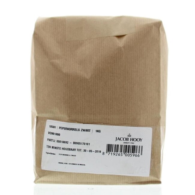 Jacob Hooy Peperkorrels zwart 1 Kilogram