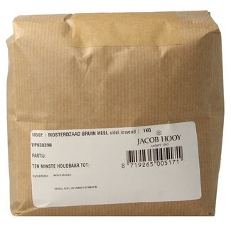 Jacob Hooy Jacob Hooy Mosterdzaad bruin heel 1 Kilogram