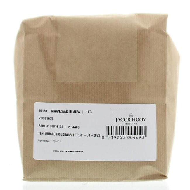 Jacob Hooy Maanzaad blauw/papaver coer 1 Kilogram