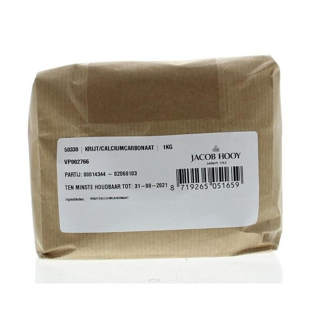 Jacob Hooy Krijt calciumcarbonaat 1 Kilogram