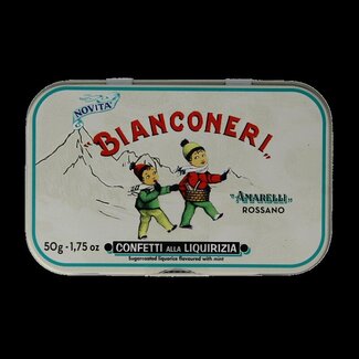 Amarelli Amarelli Laurierdrop blikje pepermunt wit 50 Gram