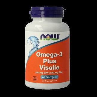 NOW NOW Omega-3 Plus 360mg EPA 240mg DHA 60 Capsules Molles