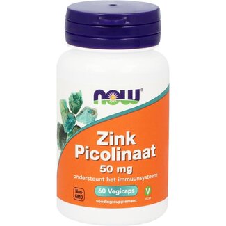 NOW NOW Zink picolinaat 50mg 60 Vegetarische capsules