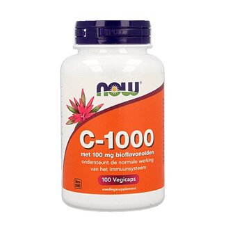 NOW NOW Vitamine C 1000mg bioflavonoiden 100 Vegetarische capsules