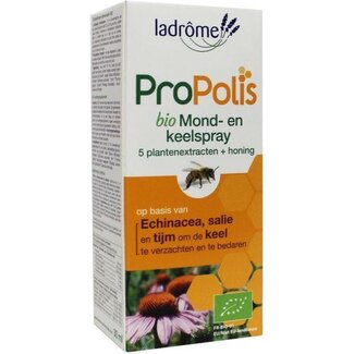 Ladrome Ladrome Propolis keel- en mondspray bio 30 Milliliter
