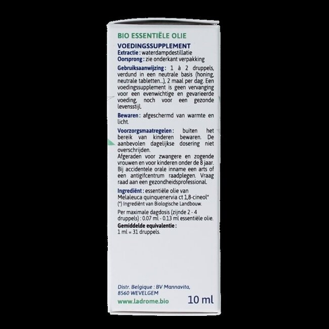 Huile essentielle de Niaouli Ladrome 10 ml