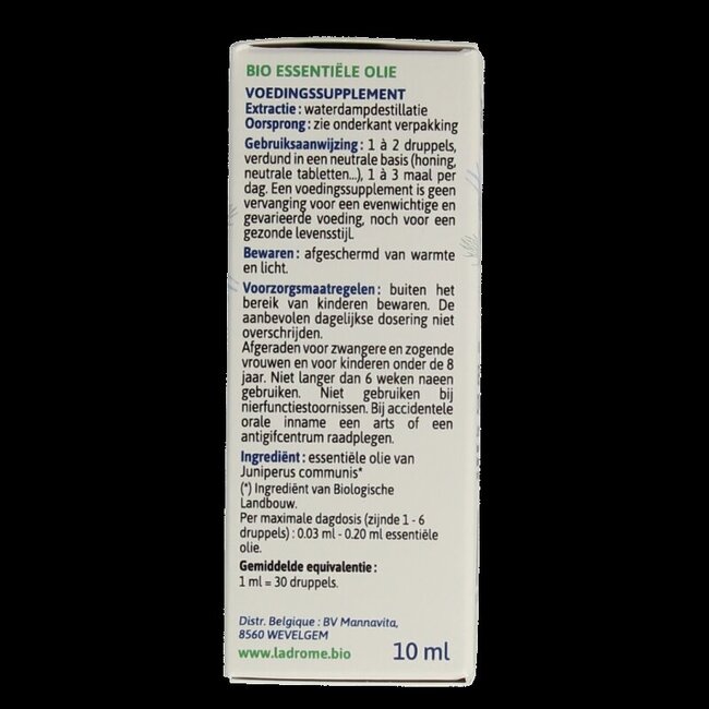 Huile essentielle de Genévrier bio Ladrome 10 ml
