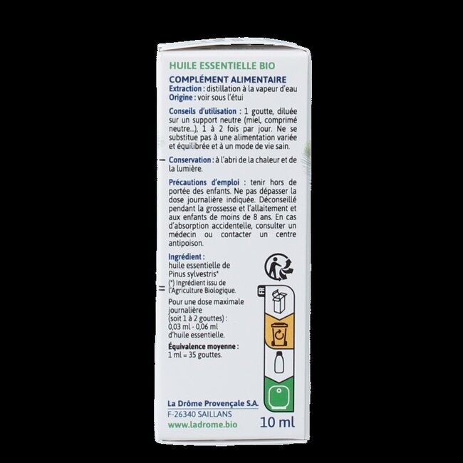 Ladrome Huile essentielle de Pin sylvestre bio 10 ml