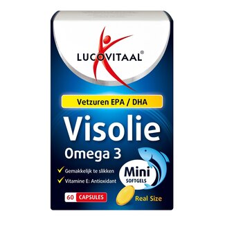 Lucovitaal Lucovitaal Visolie omega 3 mini 60 Softgels