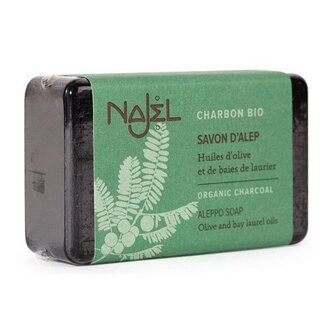 Najel Aleppo Najel Savon d'Alep à l'huile d'olive et au charbon 100 g