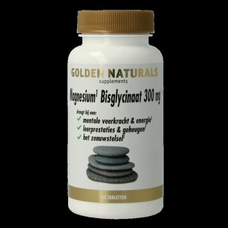 Golden Naturals Golden Naturals Magnesium bisglycinaat 300mg 60 Tabletten
