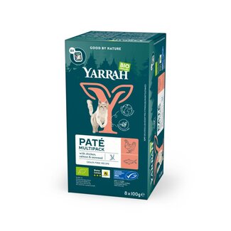 Yarrah Yarrah Multipack kat met pate en zalm bio 100 Gram