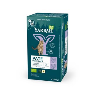 Yarrah Yarrah Multipack kat met pate kip en kalkoen bio 100 Gram