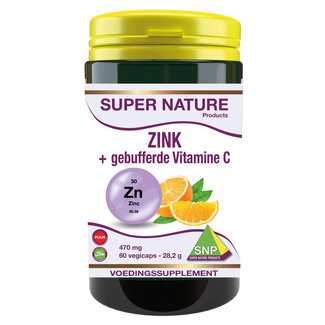 SNP SNP Zink 50mg + gebufferde vitamine C puur 60 Vegetarische capsules