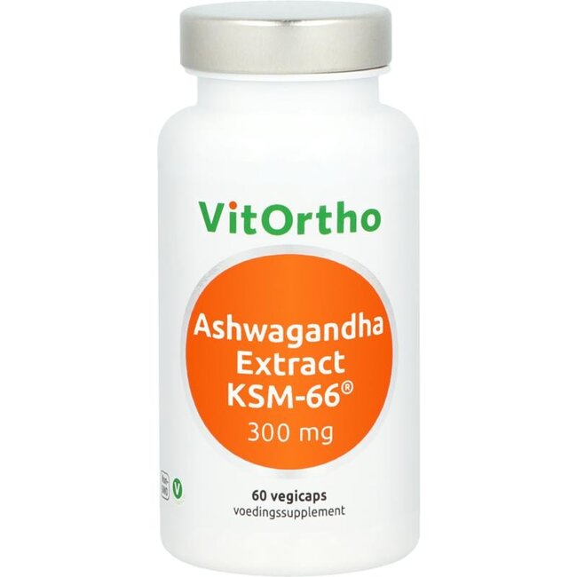 VitOrtho Ashwagandha extract 300mg KSM-66 60 Vegetarische capsules
