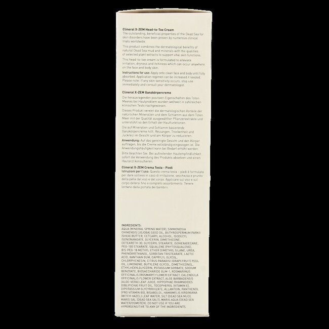 Ahava Clineral x-zem crème corps et visage 200 ml